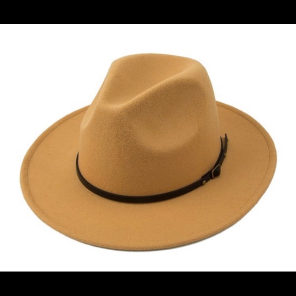 🧡 Adjustable Fedora Flat Brim Belt Buckle Hat 🧡